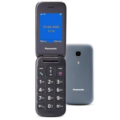 Teléfono móvil panasonic kx-tu400exg para personas mayores/ gris