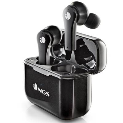 Auriculares bluetooth ngs ártica bloom con estuche de carga/ autonomía 6h/ negros