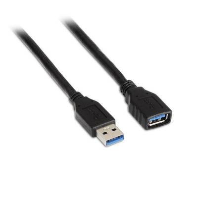 Cable alargador usb 3.0 aisens a105-0041/ usb macho - usb hembra/ hasta 9w/ 625mbps/ 1m/ negro