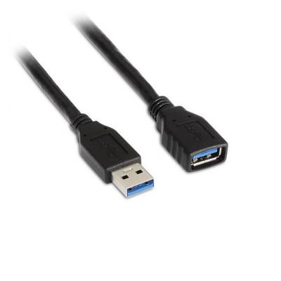 Cable alargador usb 3.0 aisens a105-0042/ usb macho - usb hembra/ hasta 9w/ 625mbps/ 2m/ negro