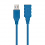 Cable alargador usb 3.0 nanocable 10.01.0902-bl/ usb macho - usb hembra/ 2m/ azul