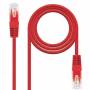 Cable de red rj45 utp nanocable 10.20.0400-l30 cat.6/ 30cm/ rojo