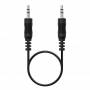 Cable estéreo nanocable 10.24.0100/ jack 3.5 macho - jack 3.5 macho/ 30cm/ negro