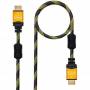 Cable hdmi 2.0 4k nanocable 10.15.1602/ hdmi macho - hdmi macho/ 1.5m/ negro/ naranja