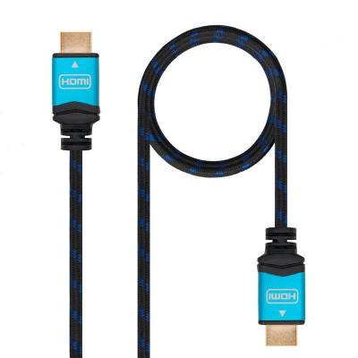 Cable hdmi 2.0 4k nanocable 10.15.3701/ hdmi macho - hdmi macho/ 1m/ negro/ azul