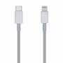 Cable usb 2.0 tipo-c lightning aisens a102-0442/ lightning macho - usb tipo-c macho/ 1m/ blanco