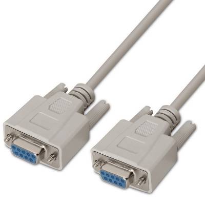 Cable serie rs232 aisens a112-0066/ db9 hembra - db9 hembra/ hasta 0.15w/ 1.6mbps/ 1.8m/ beige