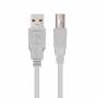 Cable usb 2.0 impresora nanocable 10.01.0104/ usb tipo-b macho - usb macho/ 3m/ beige