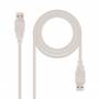 Cable usb 2.0 nanocable 10.01.0304/ usb macho - usb macho/ 3m/ beige