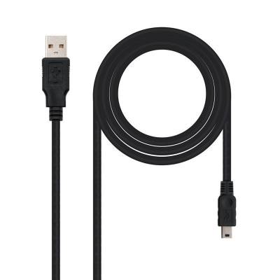 Cable usb 2.0 nanocable 10.01.0401/ usb macho - miniusb macho/ 1m/ negro