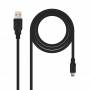 Cable usb 2.0 nanocable 10.01.0401/ usb macho - miniusb macho/ 1m/ negro