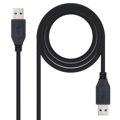 Cable usb 3.0 nanocable 10.01.1001-bk/ usb macho - usb macho/ 1m/ negro