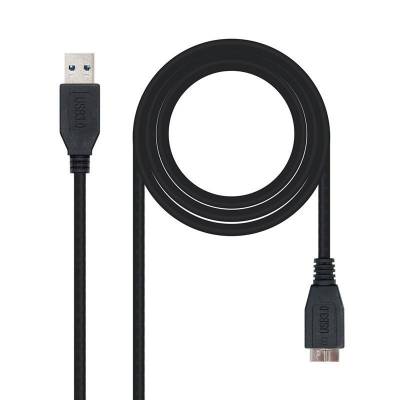 Cable usb 3.0 nanocable 10.01.1101-bk/ usb macho - microusb macho/ 1m/ negro