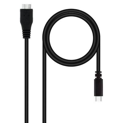 Cable usb 3.0 tipo-c nanocable 10.01.1201-bk/ usb tipo-c macho - microusb macho/ 1m/ negro