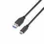 Cable usb 3.1 tipo-c aisens a107-0060/ usb tipo-c macho - usb macho/ hasta 27w/ 625mbps/ 1m/ negro