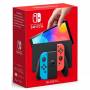 Nintendo switch versión oled azul neón/rojo neón/ incluye base/ 2 mandos joy-con