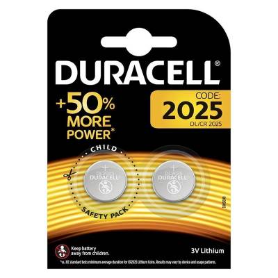 Pack de 2 pilas de botón duracell dl2025b2/ 3v