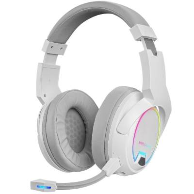 Auriculares gaming inalámbricos con micrófono mars gaming mhw100/ jack 3.5/ blancos