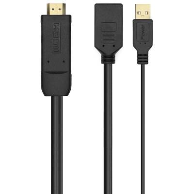 Cable conversor 4k aisens a122-0642/ hdmi macho - displayport hembra - usb macho/ hasta 10w/ 2250mbps/ 10cm + 10cm/ negro