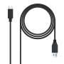 Cable usb 3.1 tipo-c nanocable 10.01.4002/ usb tipo-c macho - usb macho/ 2m/ negro