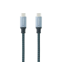 Cable usb 3.1 tipo-c nanocable 10.01.4101-l150-comb/ usb tipo-c macho - usb tipo-c macho/ hasta 100w/ 20gbps/ 1.5m/ gris y negr