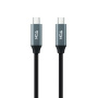 Cable usb 3.2 tipo-c nanocable 10.01.4301-l150/ usb tipo-c macho - usb tipo-c macho/ 1.5m/ gris y negro