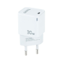 Cargador gan de pared tooq tqwc-ganpd30wt/ 1xusb tipo-c/ 30w