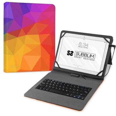 Funda con teclado subblim keytab usb 11' triángulos usb para tablets de 11'