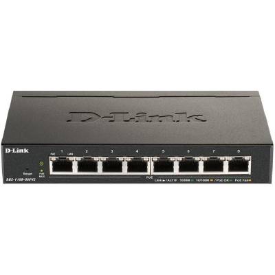 Switch d-link dgs-1100-08pv2 8 puertos/ rj-45 10/100/1000 poe