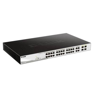 Switch d-link smart plus dgs-1210-28mp 28 puertos/ rj-45 10/100/1000 poe/ sfp