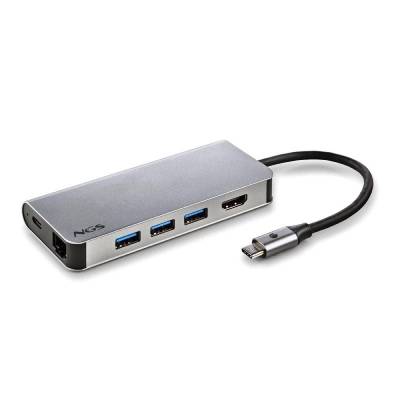 Docking usb tipo-c ngs wonderdock8/ 3xusb/ 1xusb tipo-c dp/ 1xhdmi/ 1xrj45/ 1xlector tarjetas sd