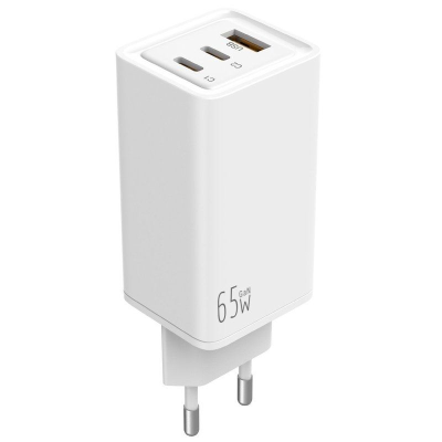 Cargador de pared leotec lecsph65w3w/ 2xusb tipo-c/ 1xusb/ 65w