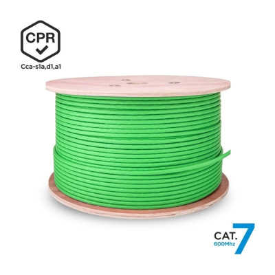 Bobina de cable rj45 sftp awg23 lszh cpr cca aisens a146-0668 cat.7/ 500m/ verde