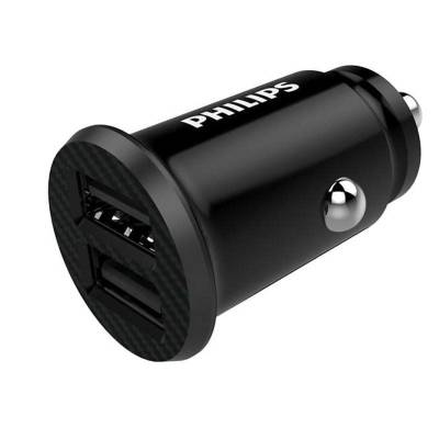 Cargador de coche philips dlp2510/ 2xusb/ 12w