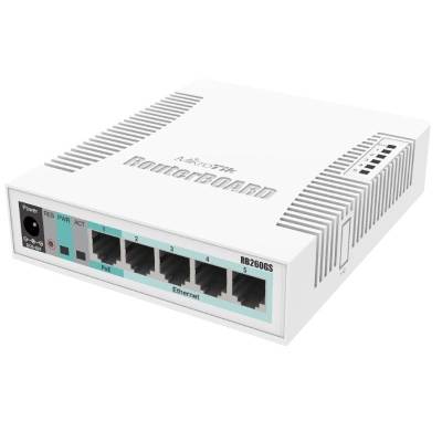 Switch mikrotik css106-5g-1s 6 puertos/ rj45 10/100/1000/ sfp/ poe