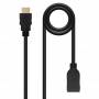 Cable alargador hdmi nanocable 10.15.1013/ hdmi macho - hdmi hembra/ 3m/ negro