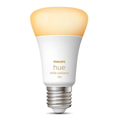 Bombilla led inteligente philips hue white ambiance a60/ casquillo e27/ 8w/ 1100 lúmenes/ 2200k-6500k/ precisa philips hue 