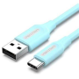 Cable usb 2.0 tipo-c vention coksg/ usb tipo-c macho - usb macho/ hasta 60w/ 480mbps/ 1.5m/ azul