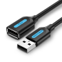 Cable alargador usb 2.0 vention cbibh/ usb macho - usb hembra/ 480mbps/ 2m/ negro