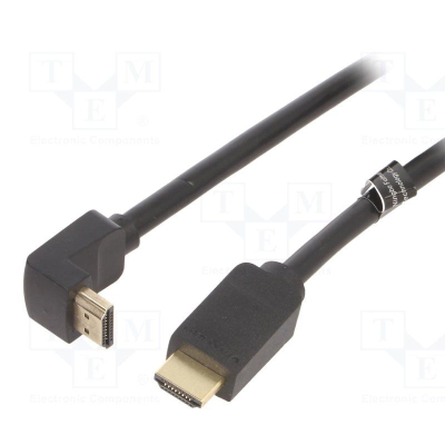 Cable hdmi 2.0 4k acodado vention aaqbg/ hdmi macho - hdmi macho/ 1.5m/ negro