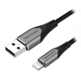 Cable usb 2.0 lightning vention labhf/ usb macho - lightning macho/ hasta 12w/ 480mbps/ 1m/ gris