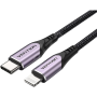 Cable usb 2.0 tipo-c lightning vention tacvf/ usb tipo-c macho - lightning macho/ hasta 27w/ 480mbps/ 1m/ morado