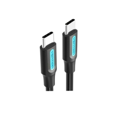 Cable usb 2.0 tipo-c vention cosbf/ usb tipo-c macho - usb tipo-c macho/ hasta 60w/ 480mbps/ 1m/ negro