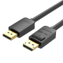 Cable displayport 1.2 4k vention hacbi/ displayport macho - displayport macho/ 3m/ negro