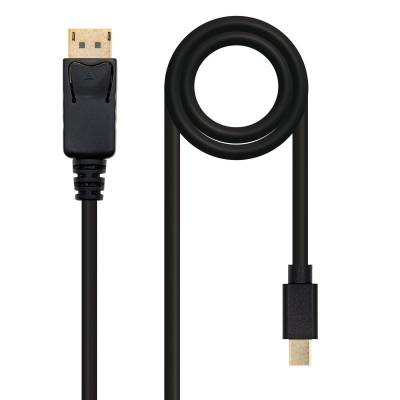 Cable mini displayport nanocable 10.15.2402/ mini displayport macho - displayport macho/ 2m/ negro