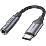 Adaptador audio vention bgmha/ jack 3.5 hembra - usb tipo-c macho/ 10cm/ gris