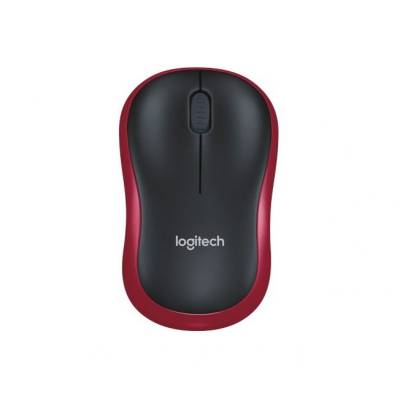 Ratón inalámbrico logitech m185/ hasta 1000 dpi/ rojo