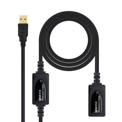 Cable alargador usb 2.0 nanocable 10.01.0213/ usb macho - usb hembra/ 15m/ negro