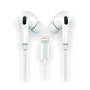 Auriculares intrauditivos tech one tech eartech hop tec1202/ con micrófono/ lightning/ blancos