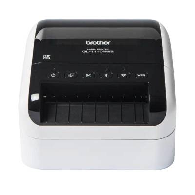 Impresora de etiquetas brother ql-1110nwbc/ térmica/ ancho etiqueta 103mm/ usb-wifi-bluetooth-ethernet/ blanca y negra